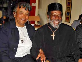 Darby Tillis (right) with Gloria Johnson, the mother of pardoned former death row inmate Montell Johnson